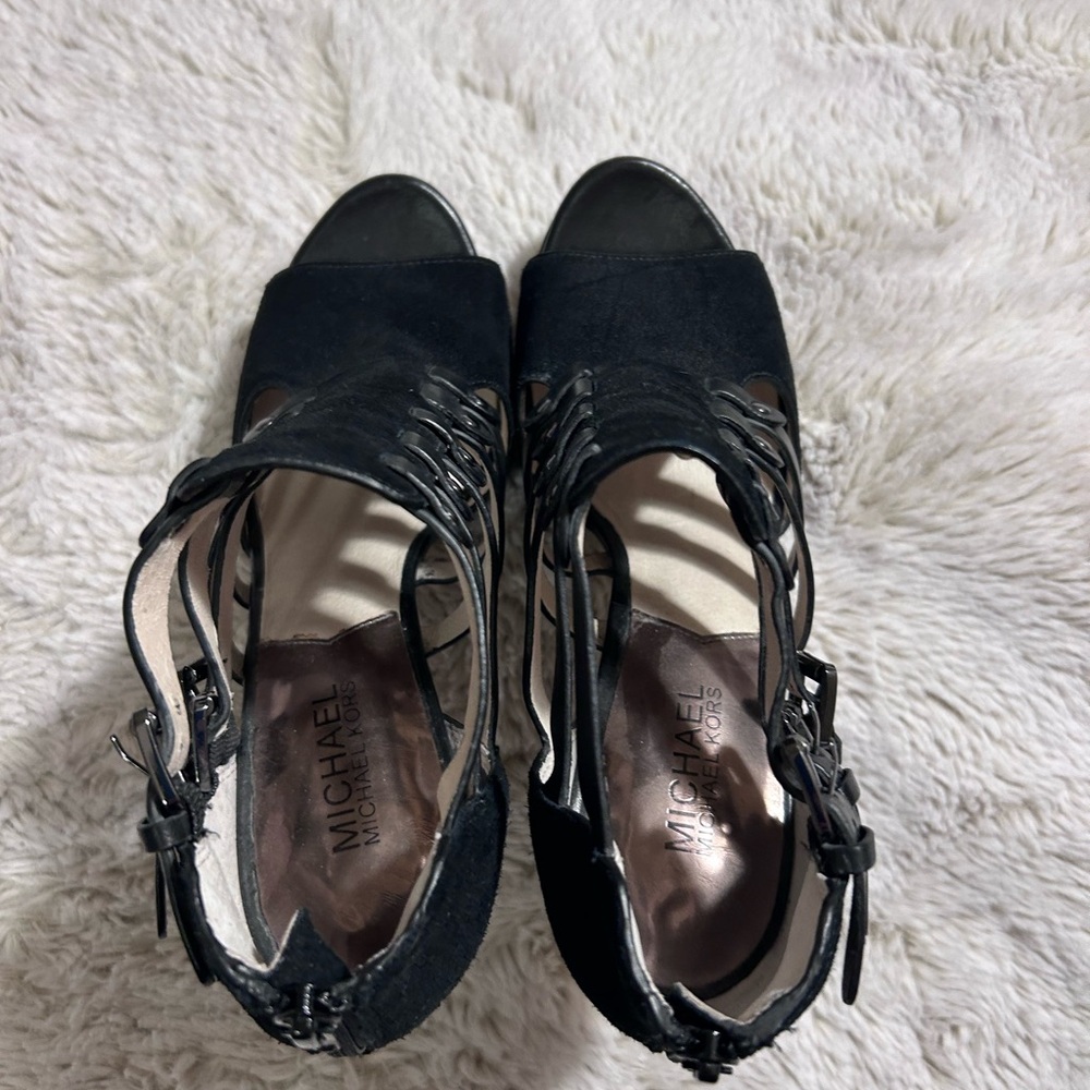 Michael Kors Black Strappy Heels - Picture 5 of 5